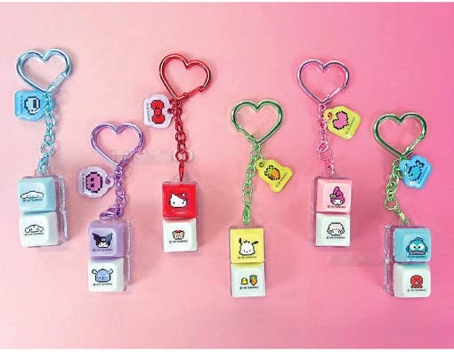 Sanrio LED Click Keycap Keyring – Light-Up Click Toy Charm