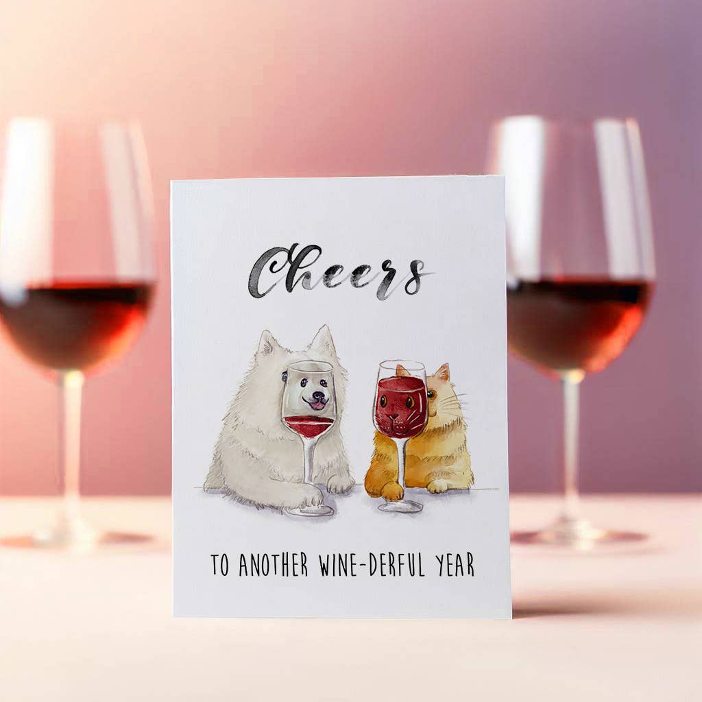 Cheers Wine-derful Year - Funny Birthday Card