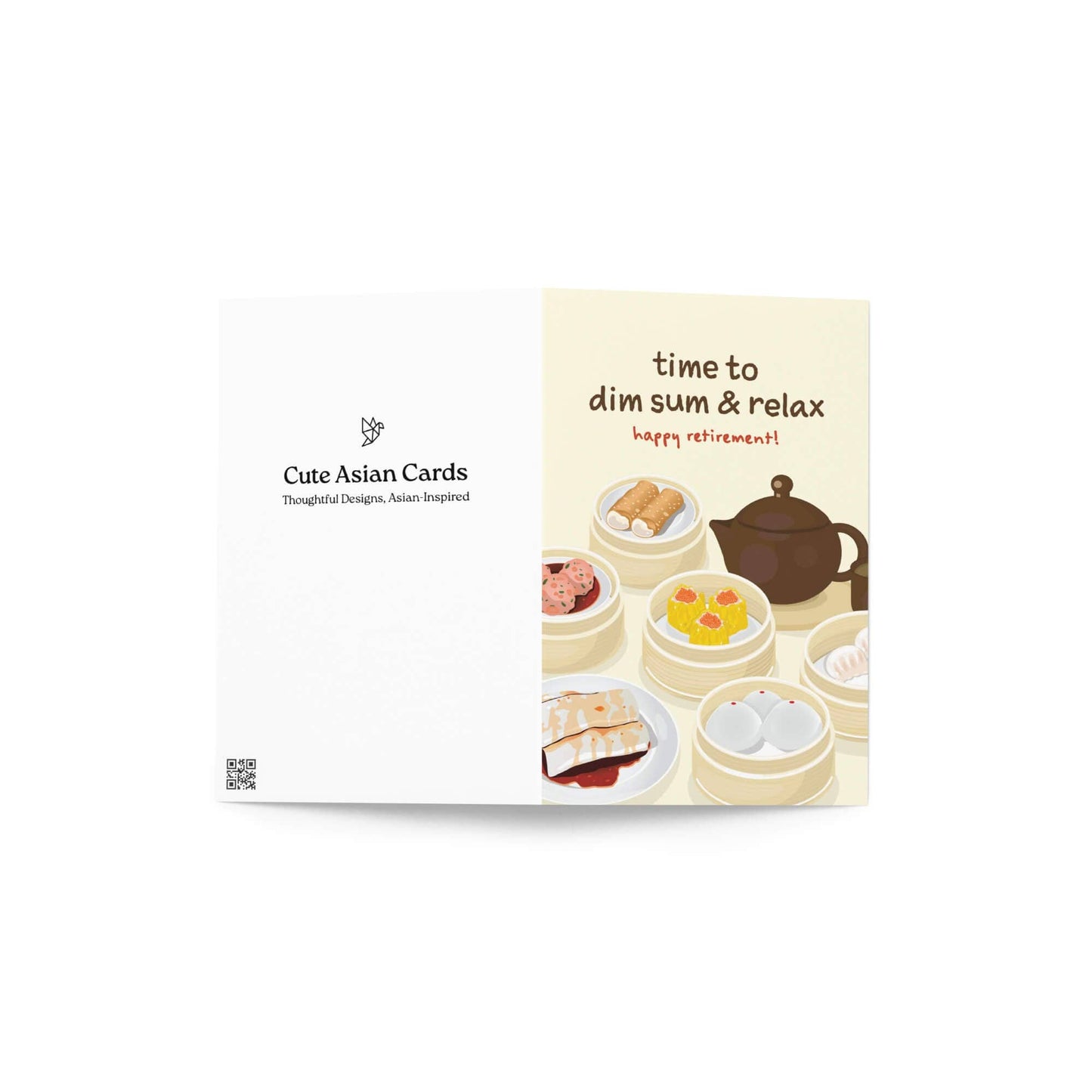 Dim Sum Funny Retirement Cards | Chinese Food Snacks Dessert Greetings