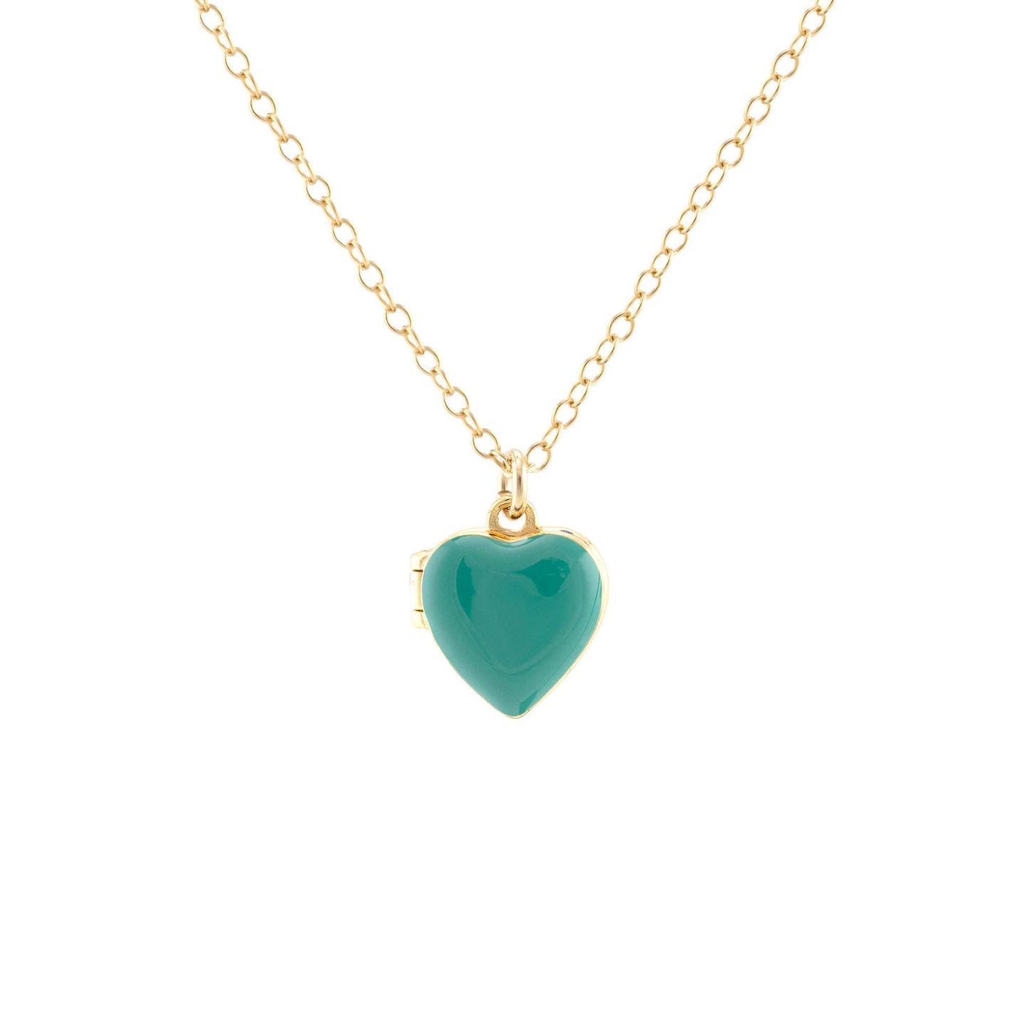 Enamel Heart Locket 18K Gold Vermeil