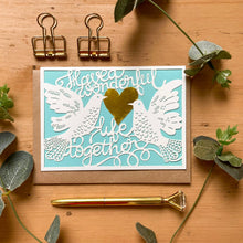 Load image into Gallery viewer, Wedding doves card, Marriage card, Engagement card
