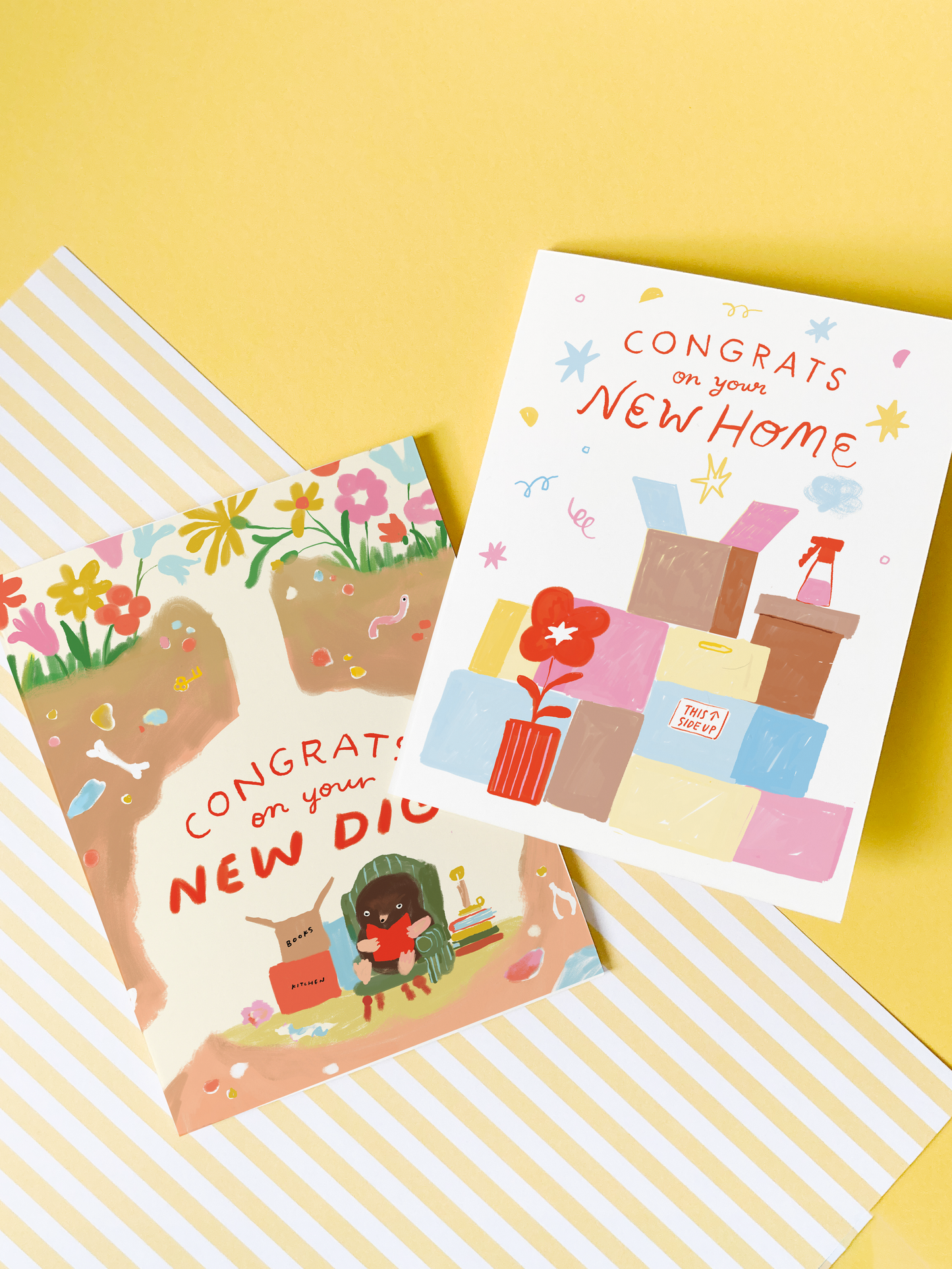 Unpacking Boxes – New Home Congratulations Card