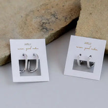 Load image into Gallery viewer, Silver Hoop - Pavé - Earring
