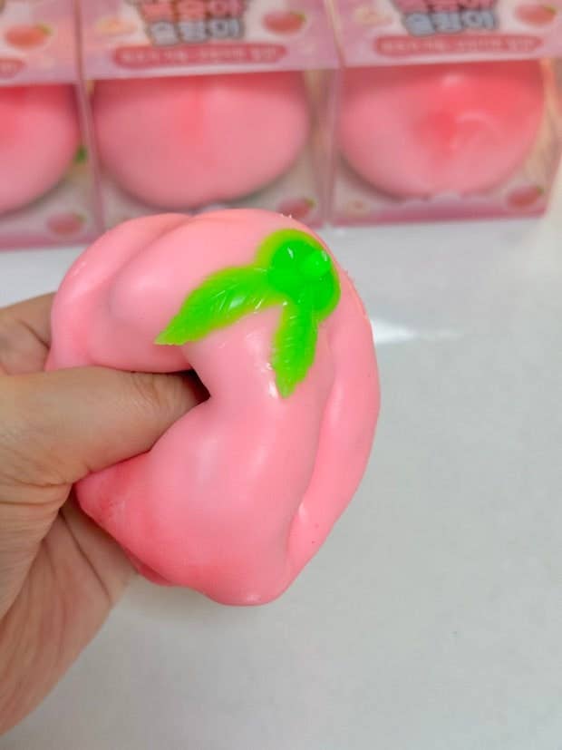 Peach Crunch Squishy - Soft & Stretchy ASMR Fidget Toy