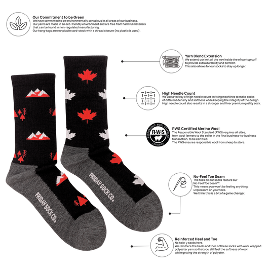 Men's Canada Merino Wool Socks