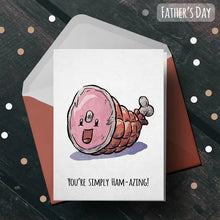 Load image into Gallery viewer, &quot;Ham-Azing!&quot; - Bbq Cook Pun Fathers Day Husband Card
