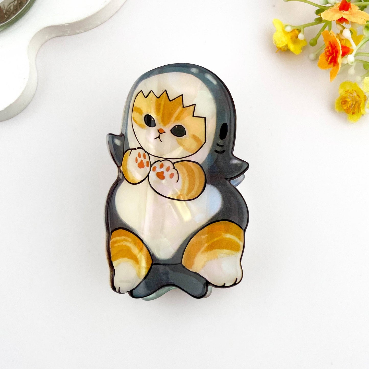 Adorable Shark Cat Acetate Hair Claw