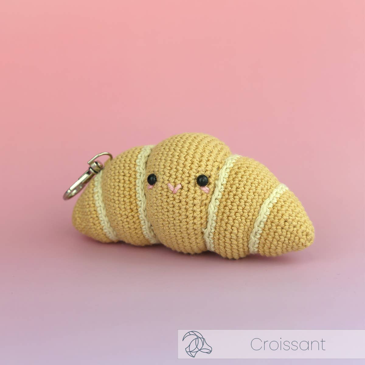 DIY Crochet Kit - Croissant Bag Charm