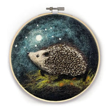 Load image into Gallery viewer, Hedgehog in a Hoop Needle Felting Craft Kit
