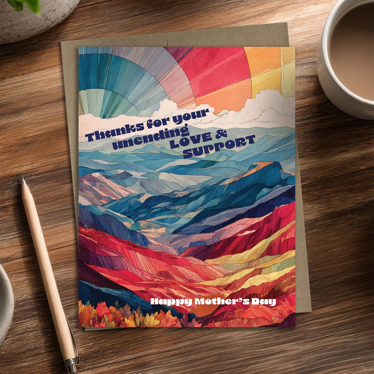 Unending Support - Recycled Mother's Day Card