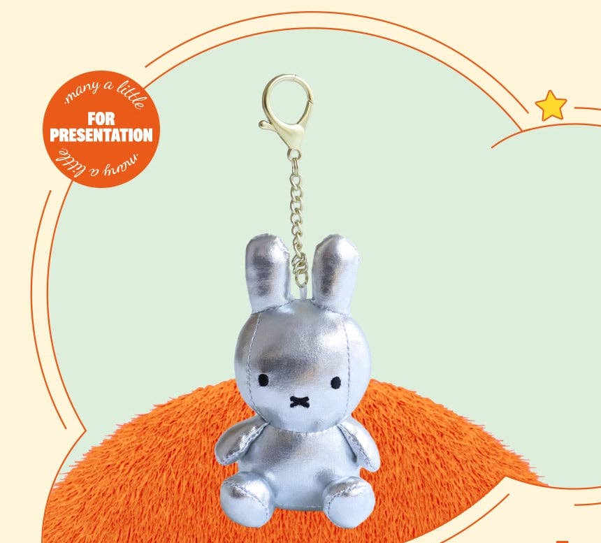 Miffy Keyring Plush Dolls Glow-in-the-Dark, Silver, Gold