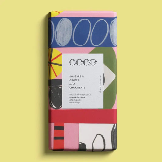 Rhubarb & Ginger Milk Chocolate Bar