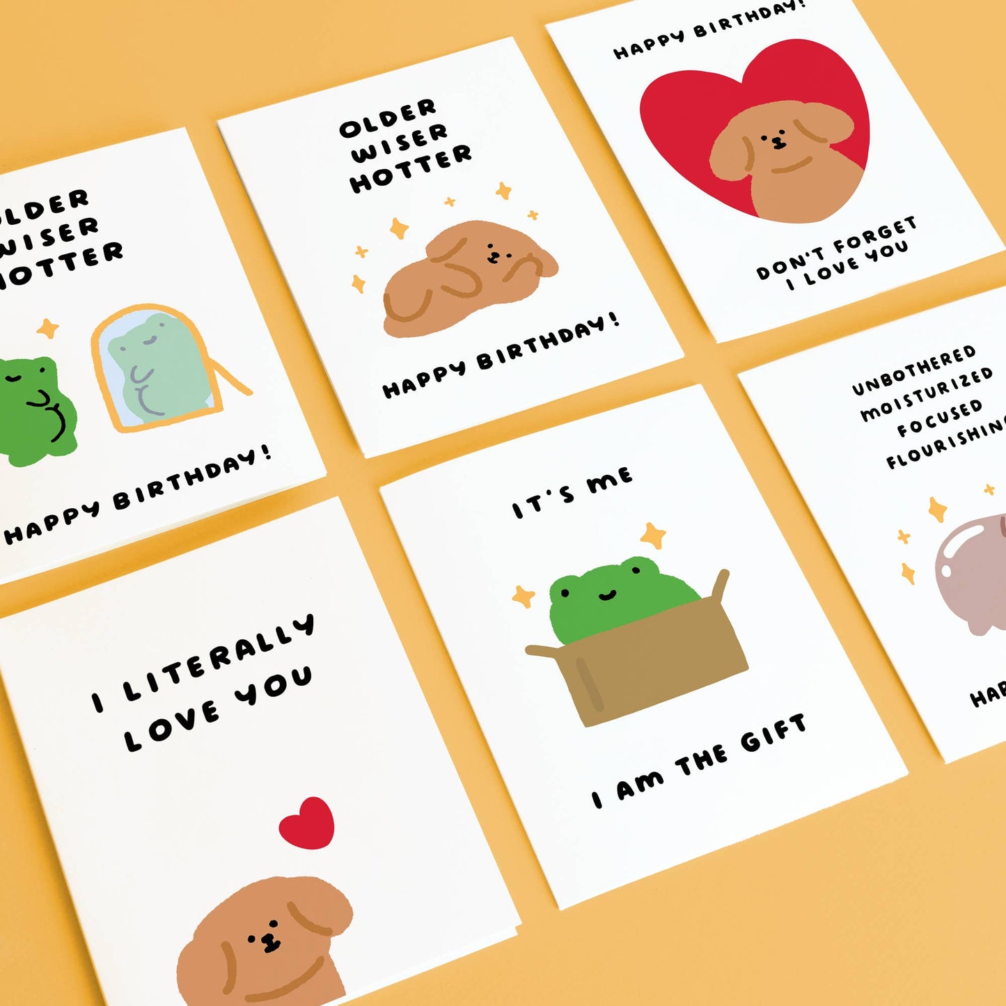 Cute Puppy Birthday Card - Older, Wiser, Hotter