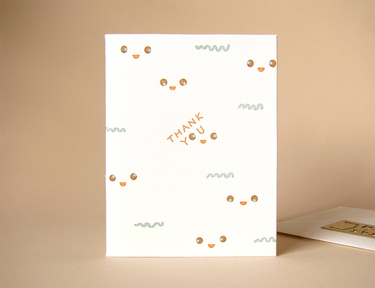 Thank You Smiles Natural | Letterpress Card