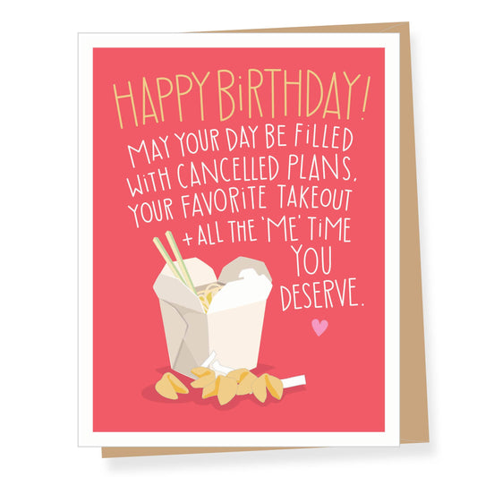 Favorite Takeout Birthday Card