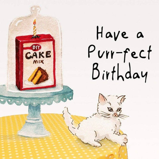 Cat DIY Cake Birthday - Funny Birthday Card
