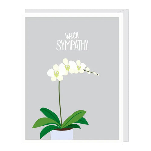 Orchid Sympathy Card - Front & Company: Gift Store