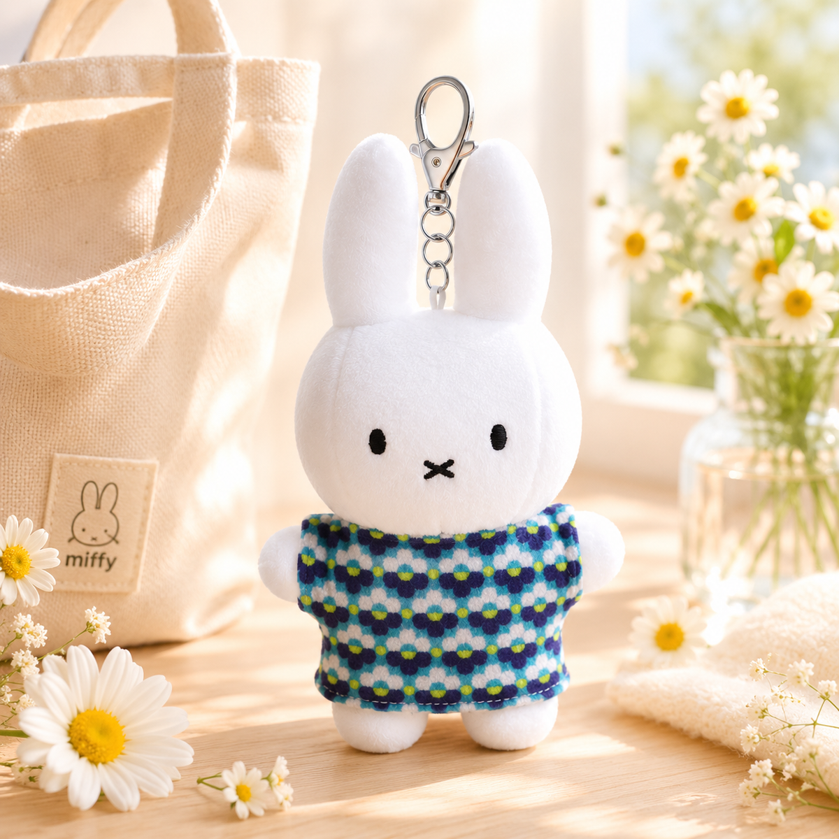 Miffy Pattern T-Shirt Plush Keychain - 17cm