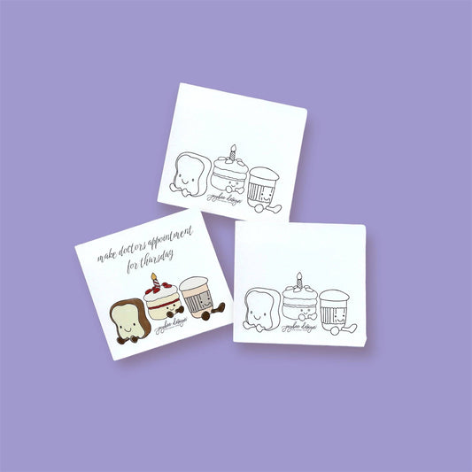 Doodle Cute Creatures Sticky Notes