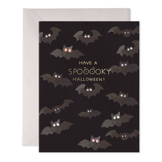 Spooky Bats Halloween Greeting Card