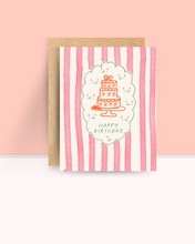 Load image into Gallery viewer, Pink Stripes Birthday Card
