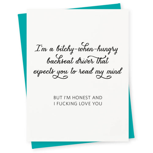 Bitchy Funny Relationship Card - Front & Company: Gift Store