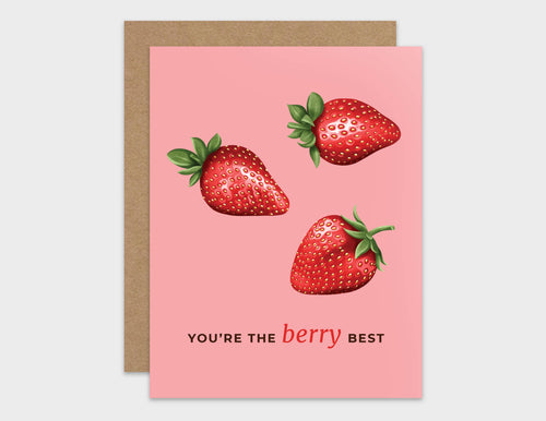 You're the Berry Best Pun Appreciation Card - Front & Company: Gift Store