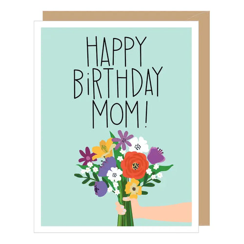 Flower Bouquet Mom Birthday Card - Front & Company: Gift Store