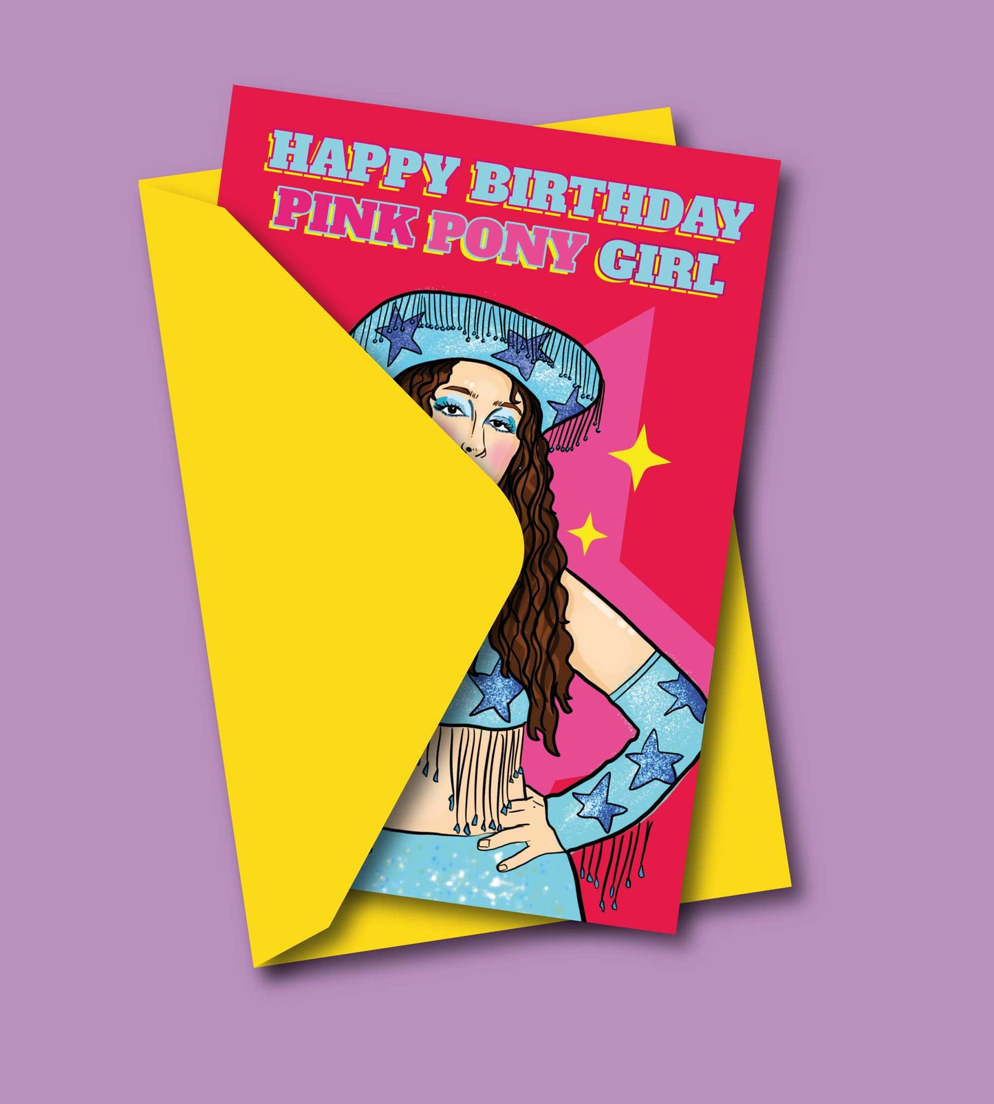 Happy Birthday Pink Pony Girl Greeting Card