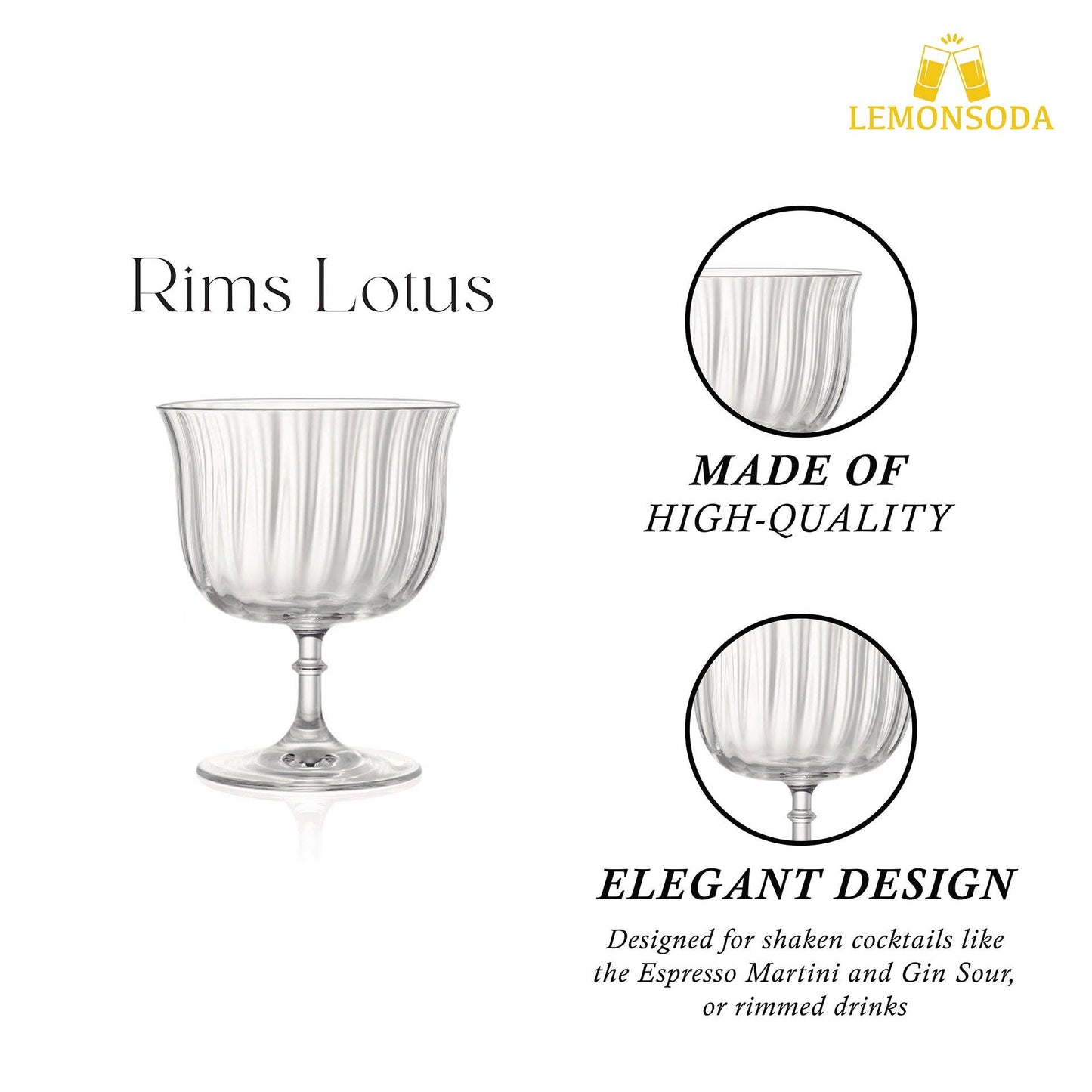 Rims Orient-Coupe Martini & Wine Glass (12oz) (1pc)
