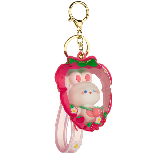 Strawberry Shaped Puffy Sensory Keychain - Front & Company: Gift Store