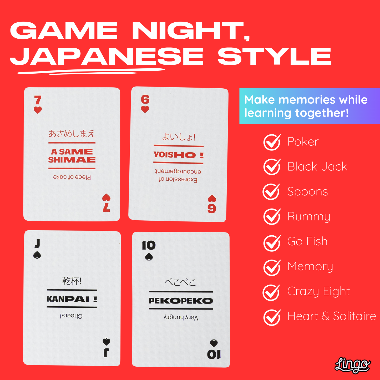 Japanese Travel Playing Cards in Tin Travel Case