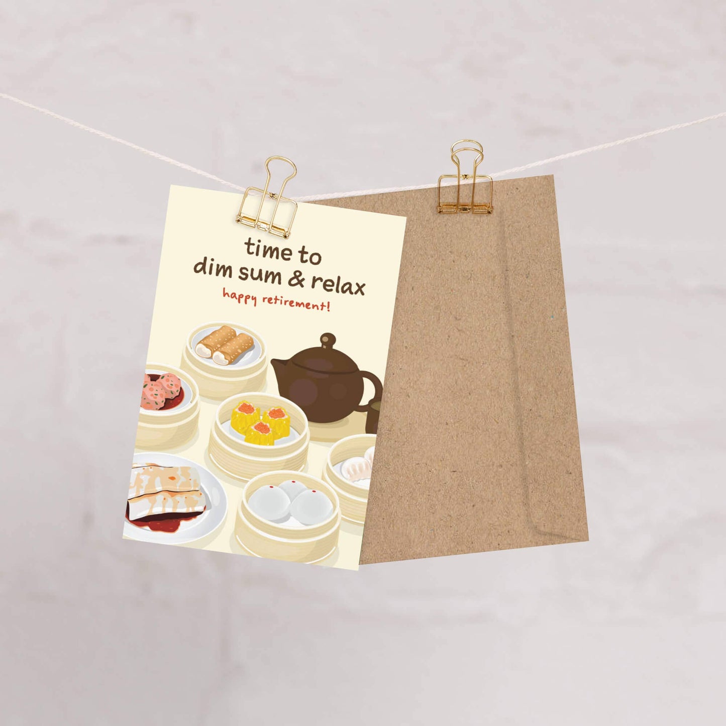 Dim Sum Funny Retirement Cards | Chinese Food Snacks Dessert Greetings