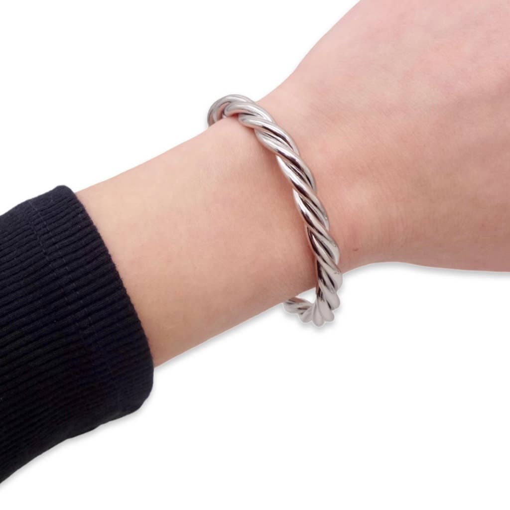 Twist Cuff Bangle Bracelet