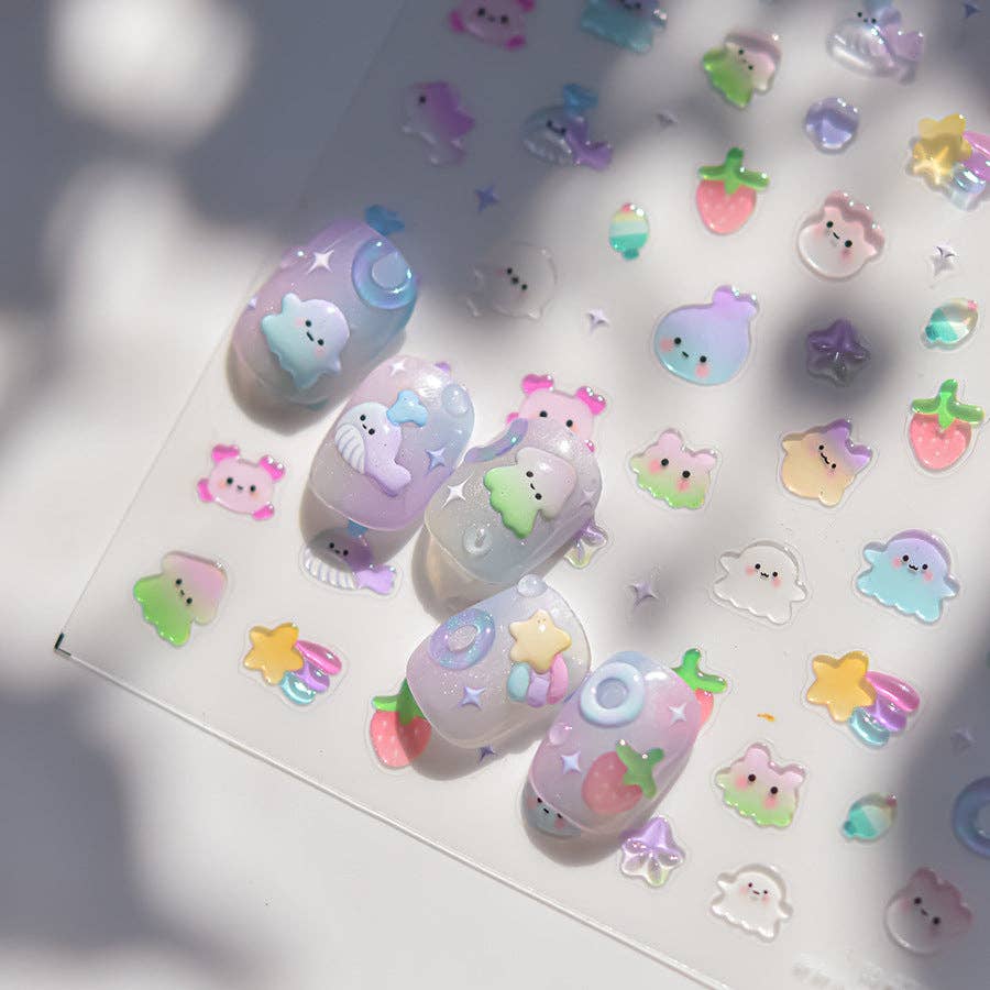 Jelly Fish Nail Deco Sticker