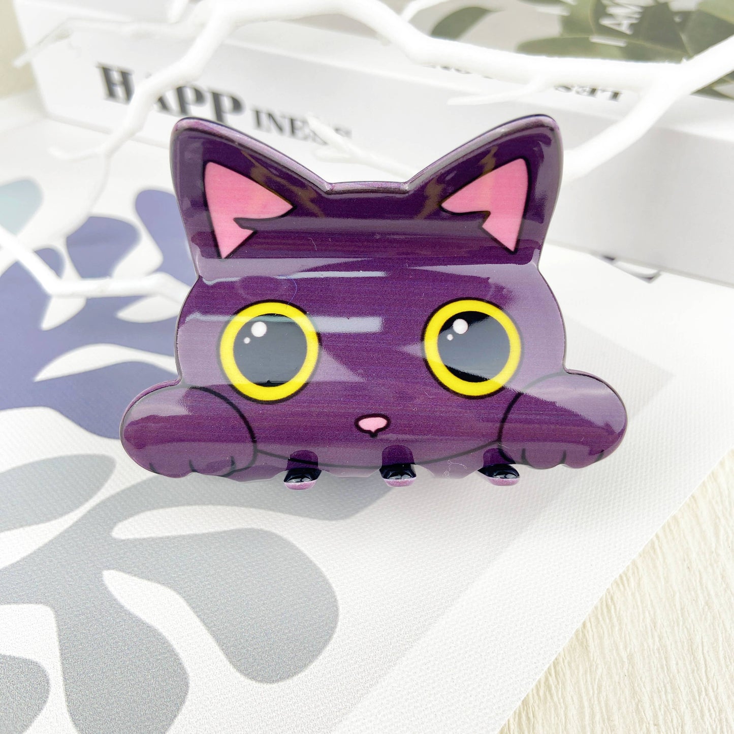 Cute carton cat hair claw clip