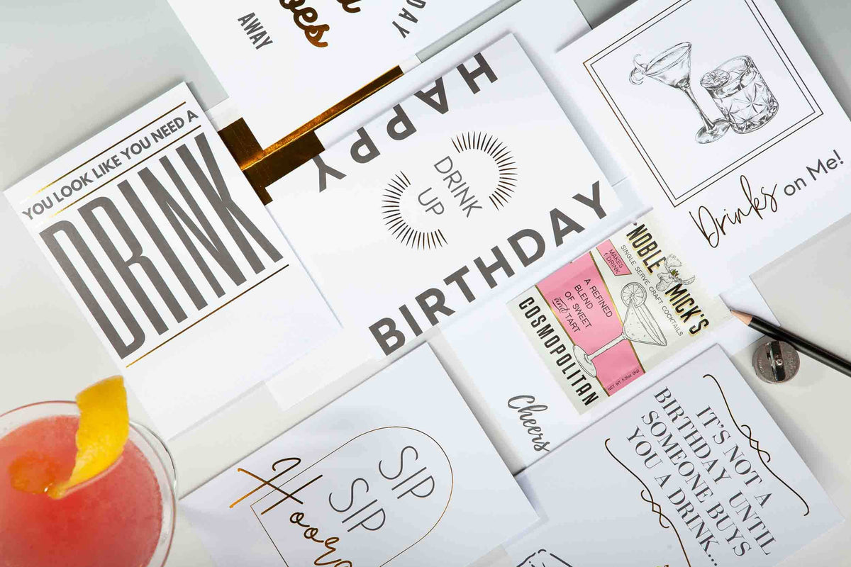 Cocktail and Cards / Drink Up Birthday Card