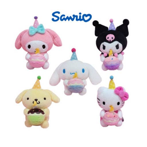 Limited ! Sanrio Party Celebrate Plush Keychain - 13cm