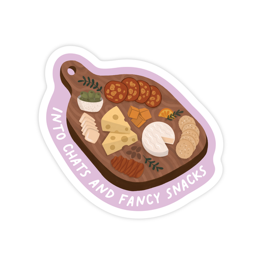 Chats and Snacks Charcuterie - Cheese Vinyl Sticker