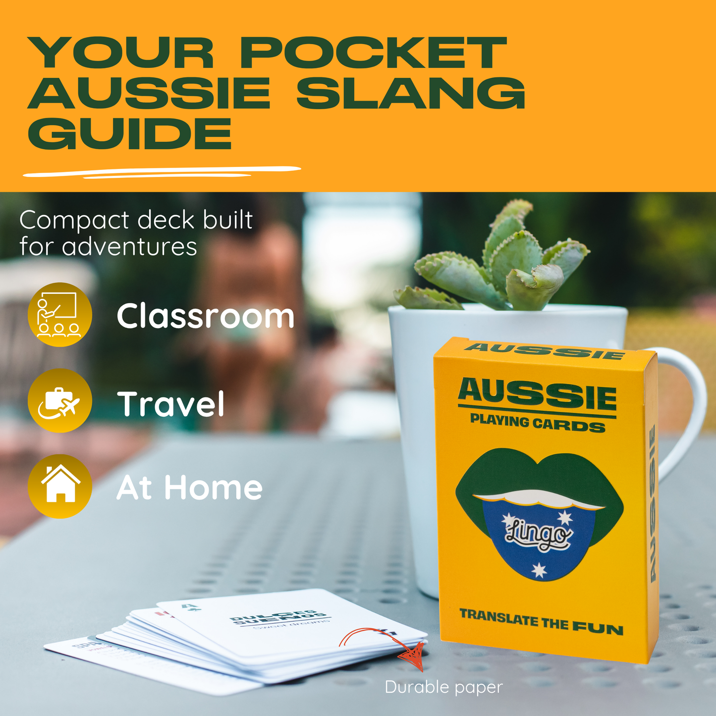 Aussie Slang Travel Playing Cards