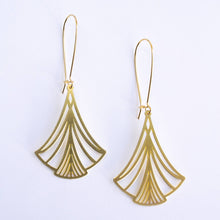 Load image into Gallery viewer, Art Nouveau Triangle Earrings
