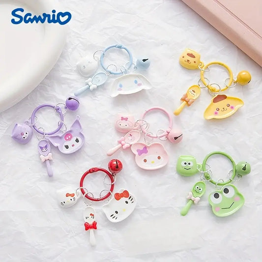 Sanrio Resin Charm with spoon, cup, plate Keychain