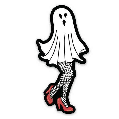 Sexy Ghost Funny, Cute Waterbottle Vinyl Sticker