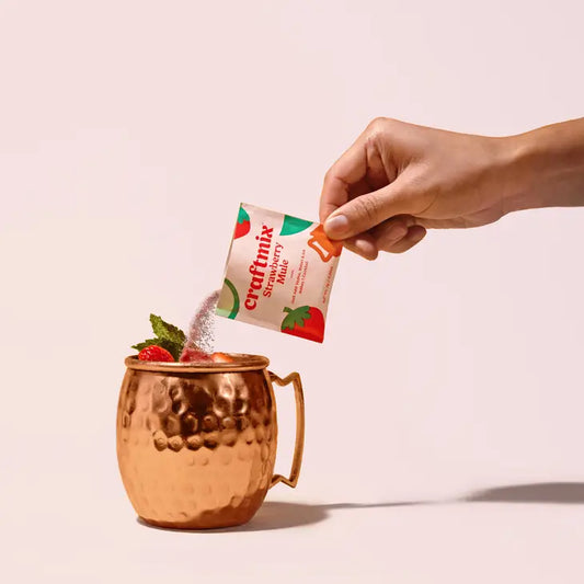 Strawberry Mule Cocktail/Mocktail Drink