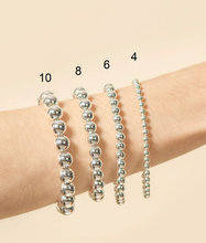 Load image into Gallery viewer, Silver Bead Bracelet- The stacking Bracelet in Steel PV
