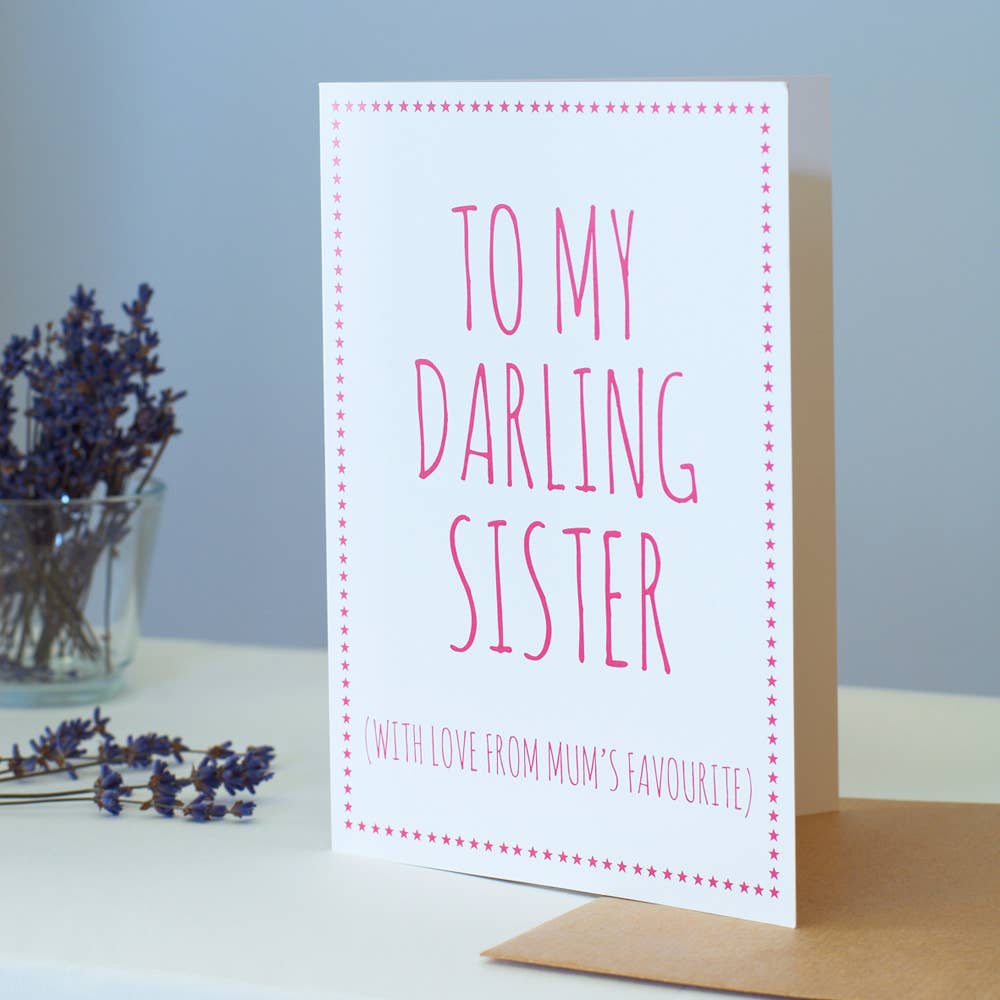 Family Birthday Greeting Card - Darling Sister