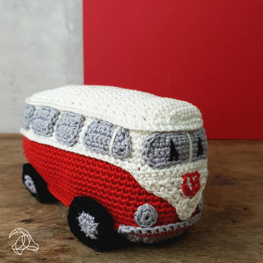 DIY Crochet Kit - Retro Van Red