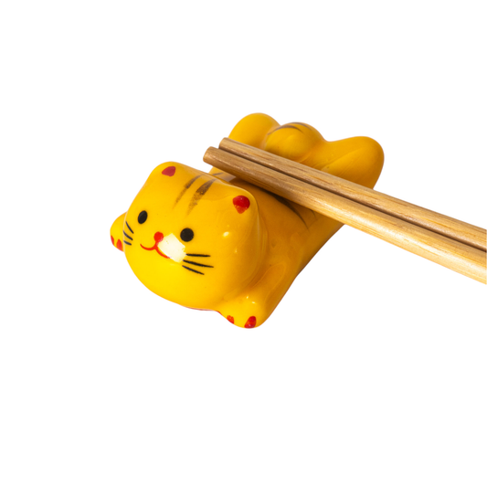 Cat Chopsticks Rest 2"L Yellow