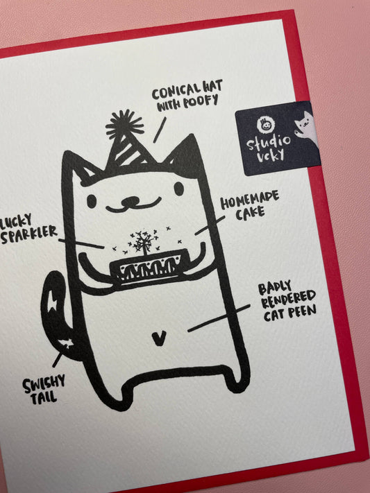 Greeting Card - Pen15 - Cat Peen