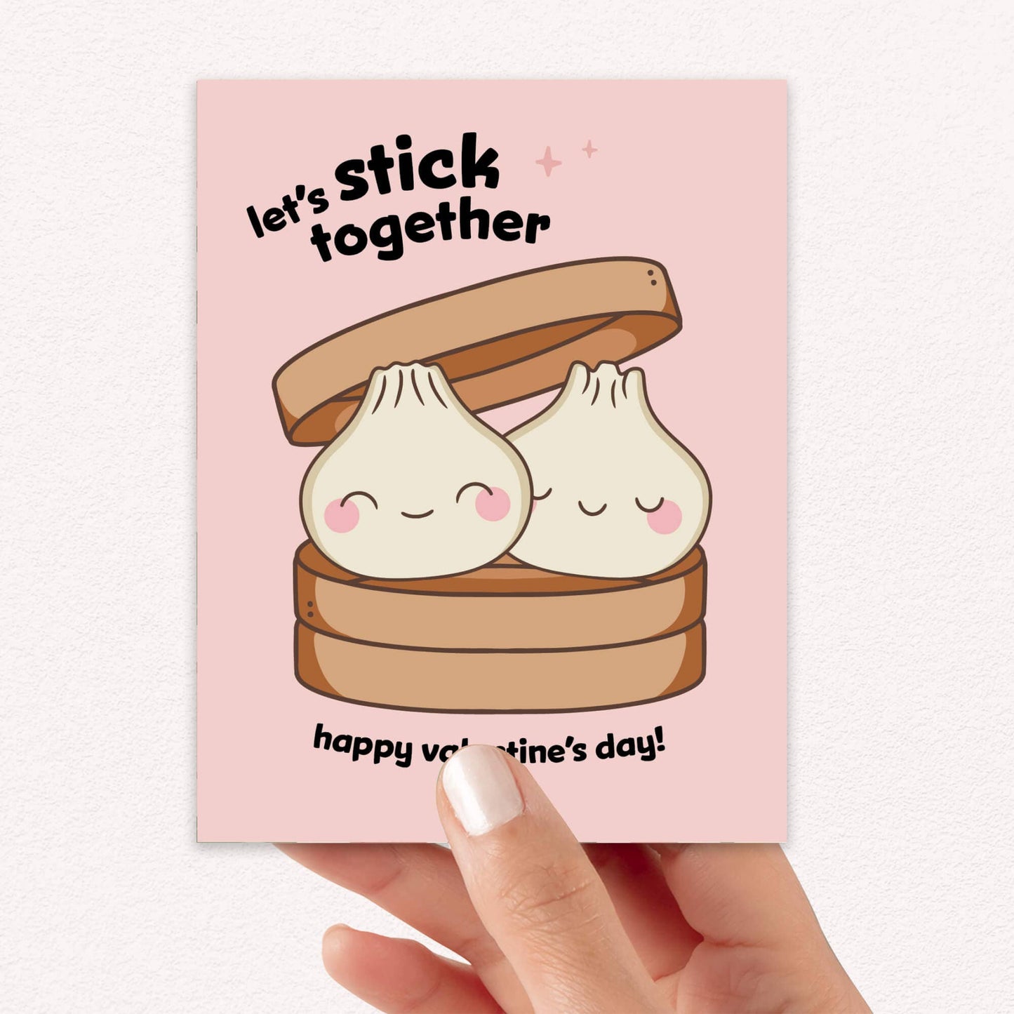 Let's Stick Together Valentine's Day Card | Soup Dumplings
